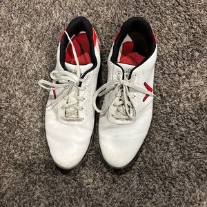 Men's Callaway White and Red Golf Spikes